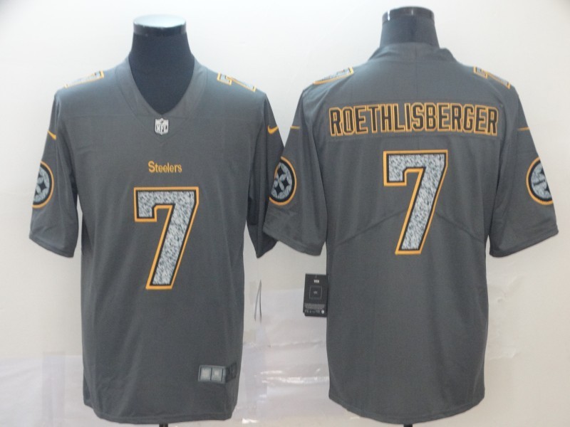 Men's Pittsburgh Steelers Ben Roethlisberger #7 Gray Jersey